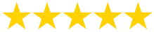 Five stars review icons